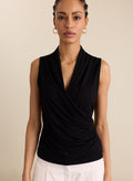 Clare Wrap Top - Caviar Black Baukjen