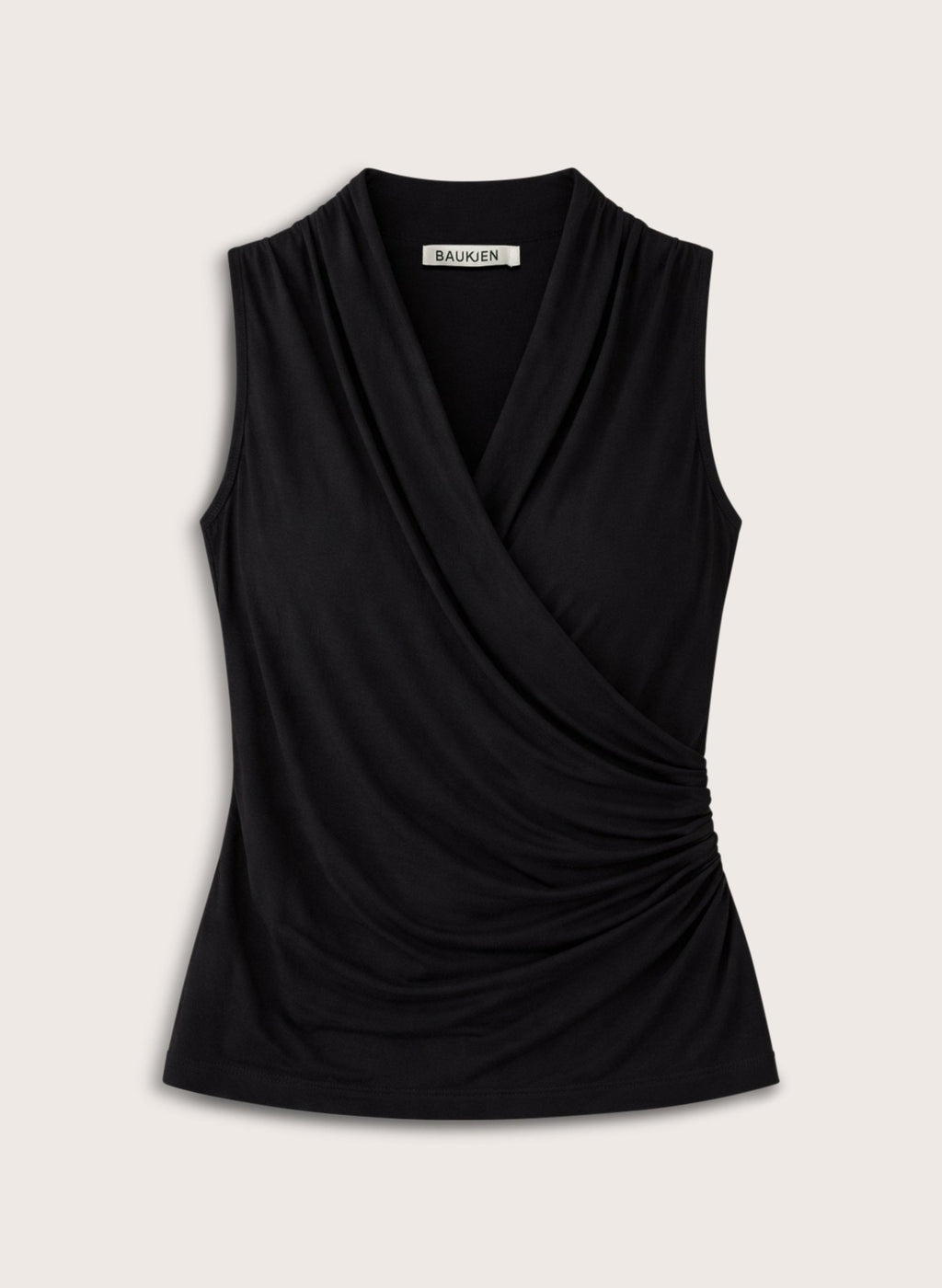 Clare Wrap Top - Caviar Black Baukjen