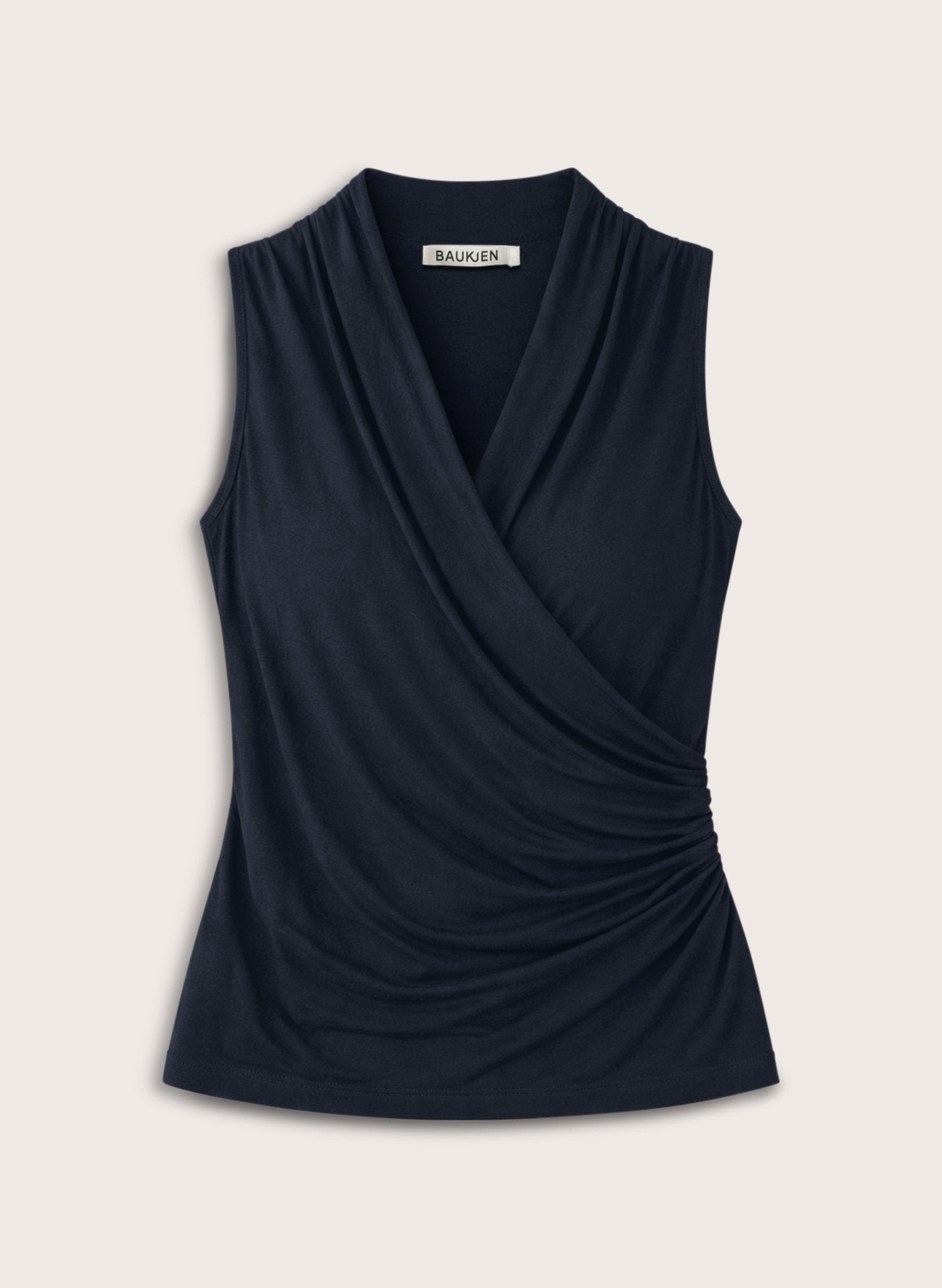 Clare Wrap Top - Navy Baukjen