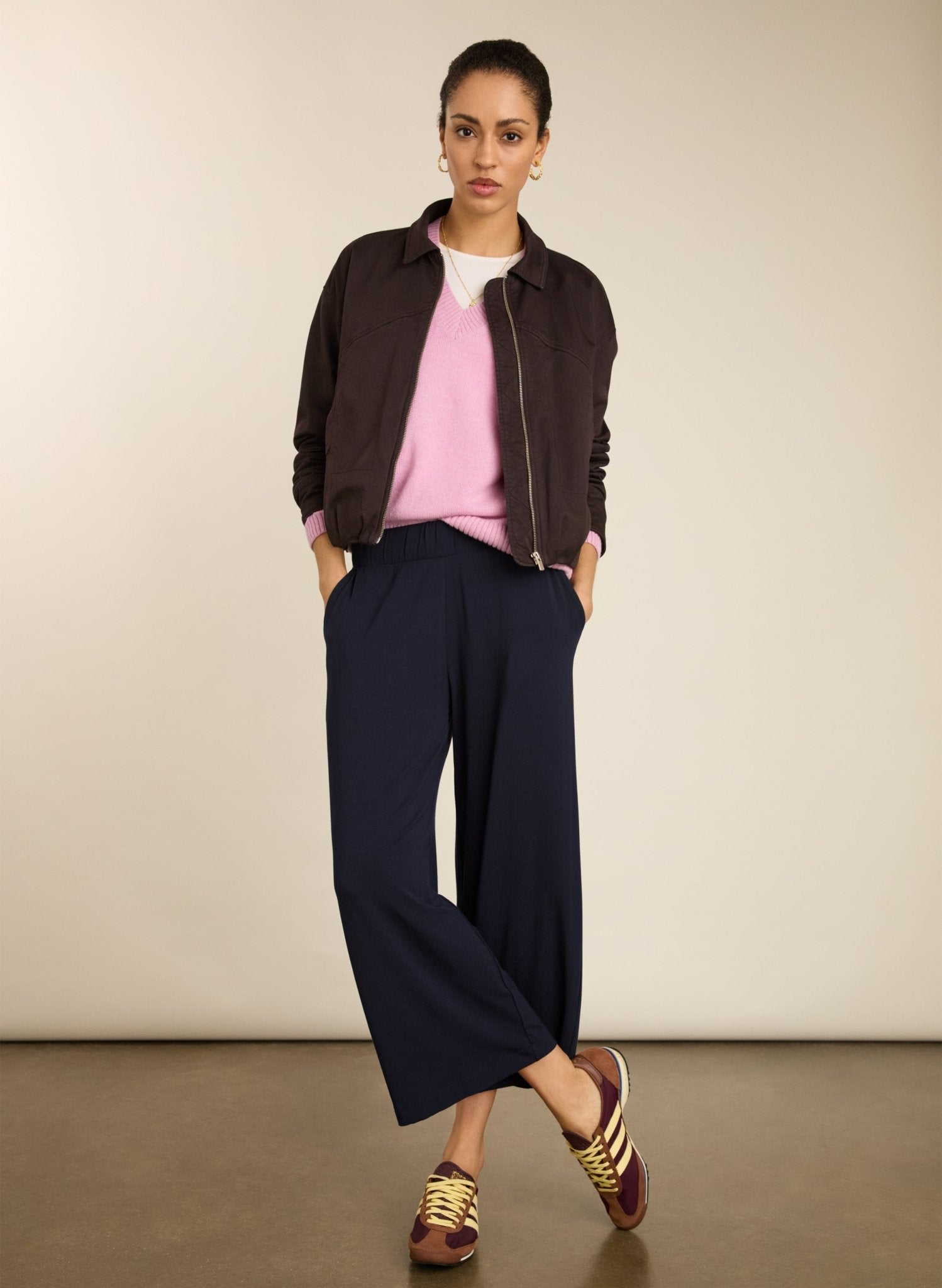 Cropped Palazzo Trousers
