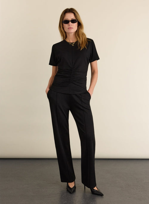 Dani Ruched Waist Top - Black Baukjen