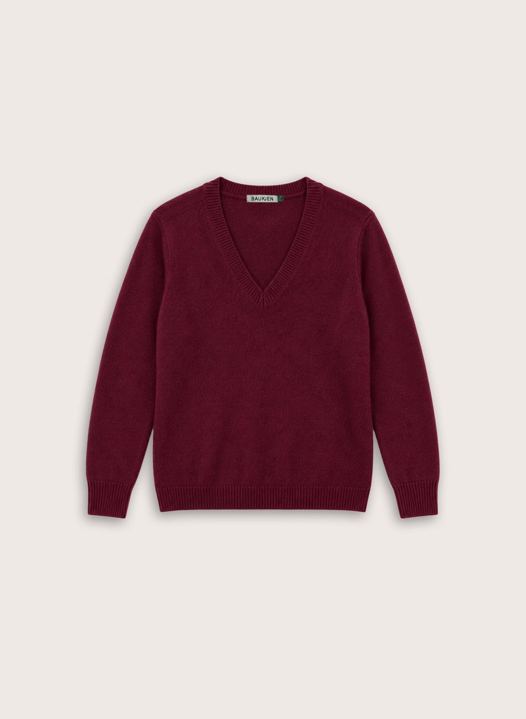 Dara V-neck Jumper - Burgundy Baukjen