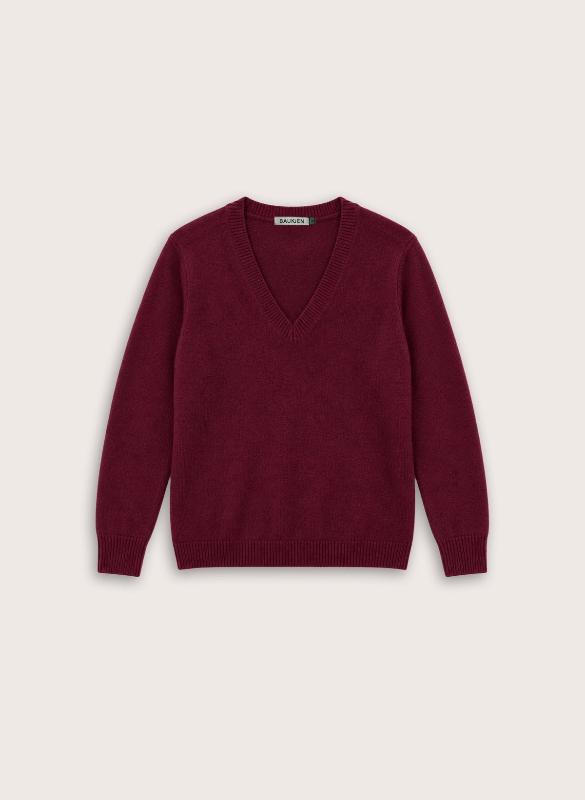Dara V-neck Jumper - Burgundy Baukjen