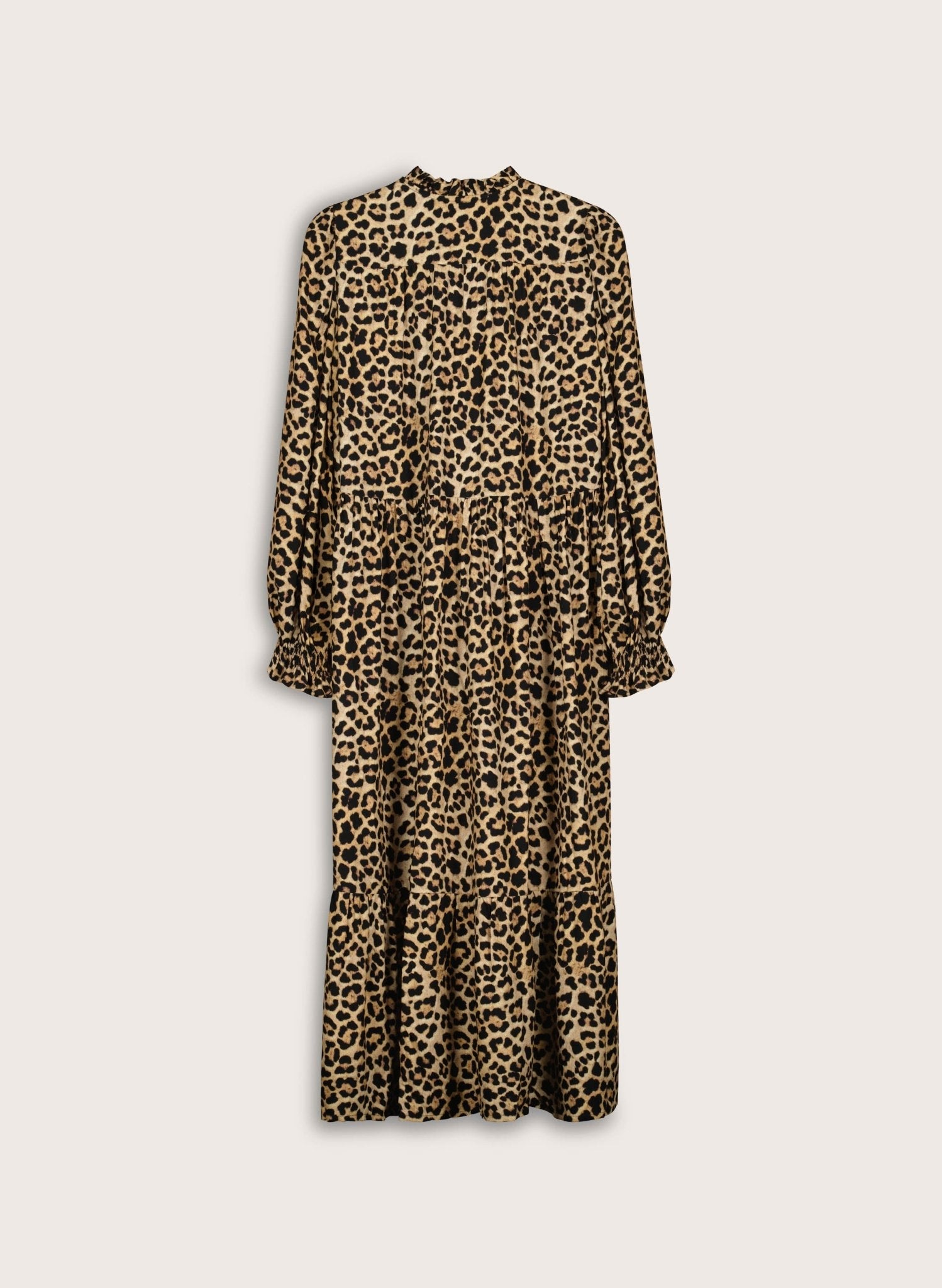 Daryn Printed Midi Dress - Cognac Leopard Baukjen