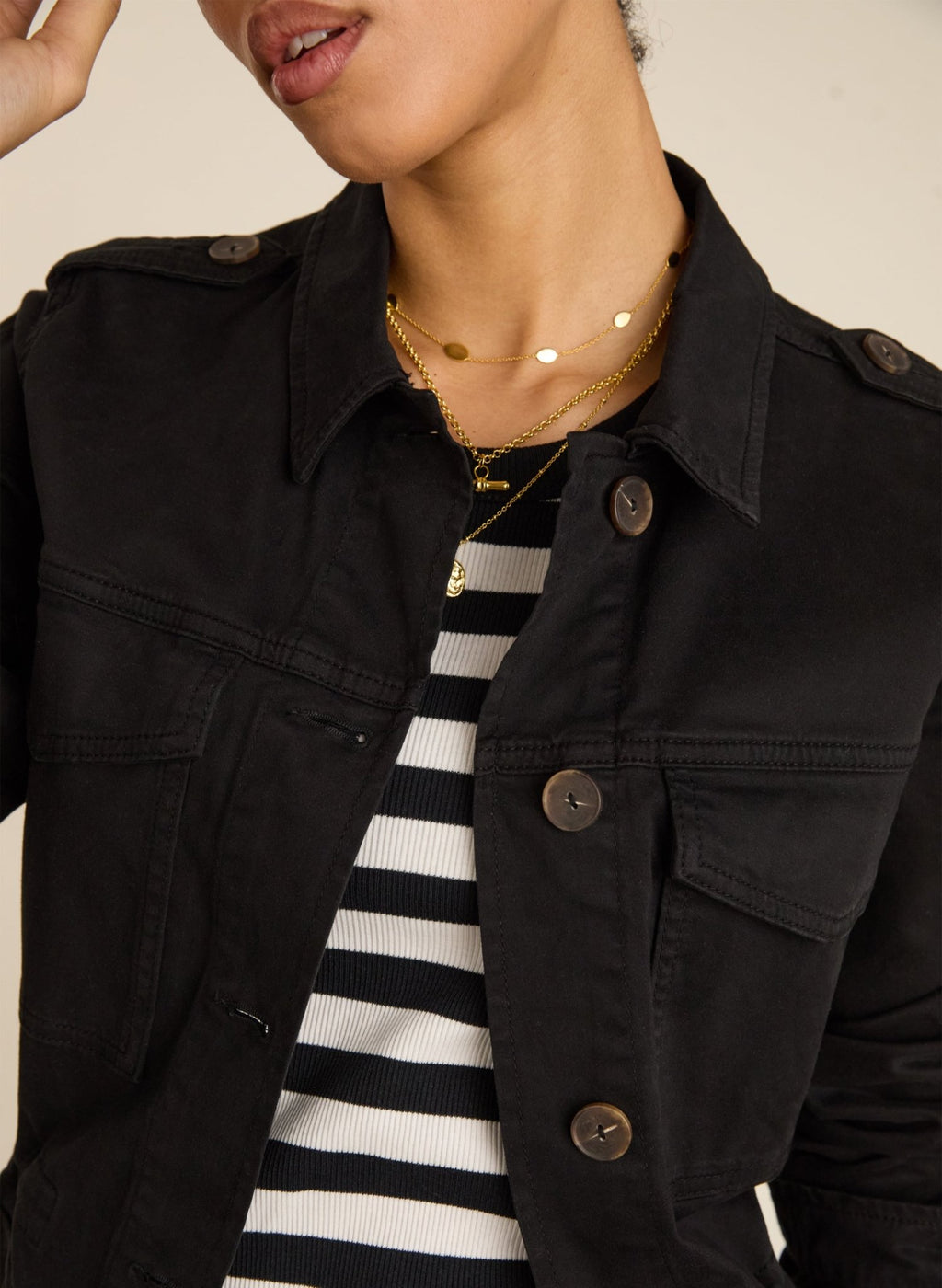 Drake Organic Cotton Utility Jacket - Caviar Black Baukjen