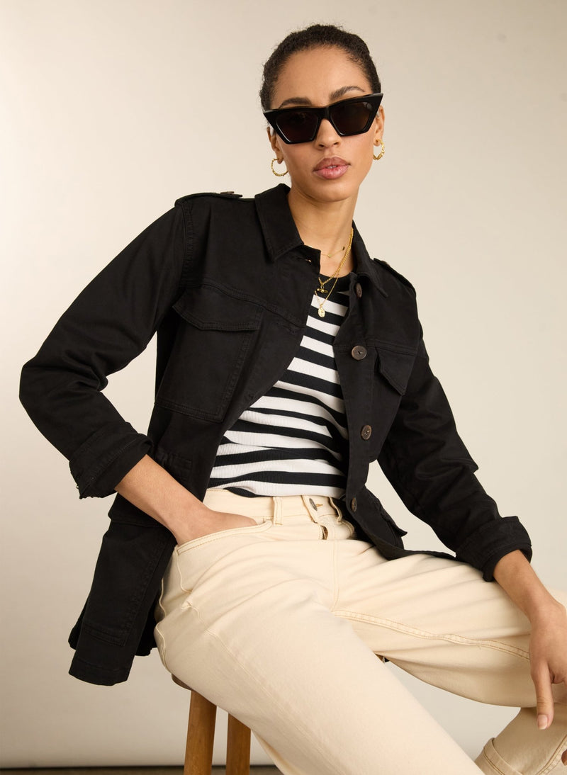 Drake Organic Cotton Utility Jacket - Caviar Black Baukjen