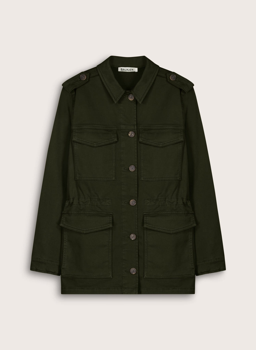 Drake Organic Cotton Utility Jacket - Deep Khaki Baukjen