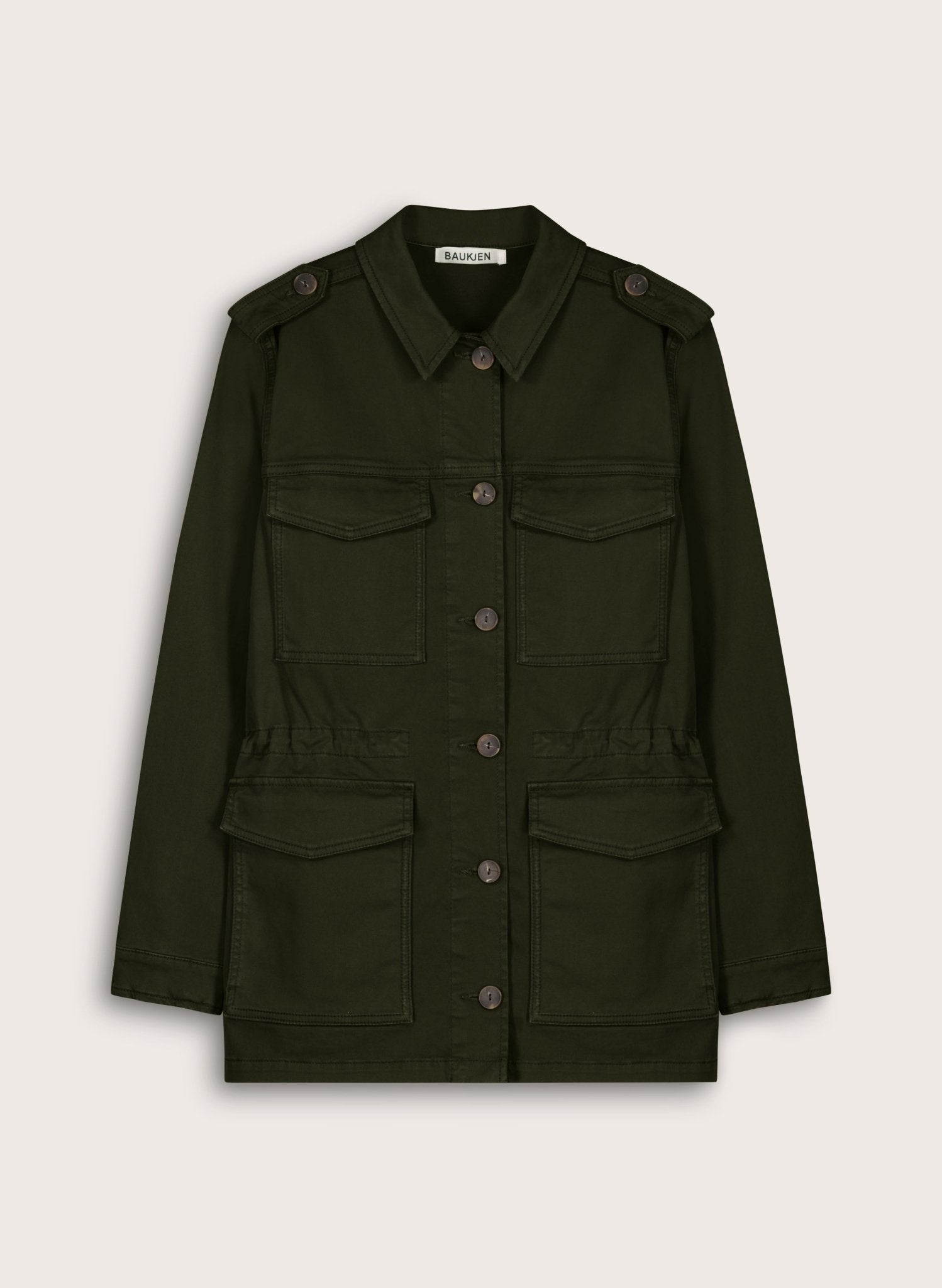Drake Organic Cotton Utility Jacket - Deep Khaki Baukjen