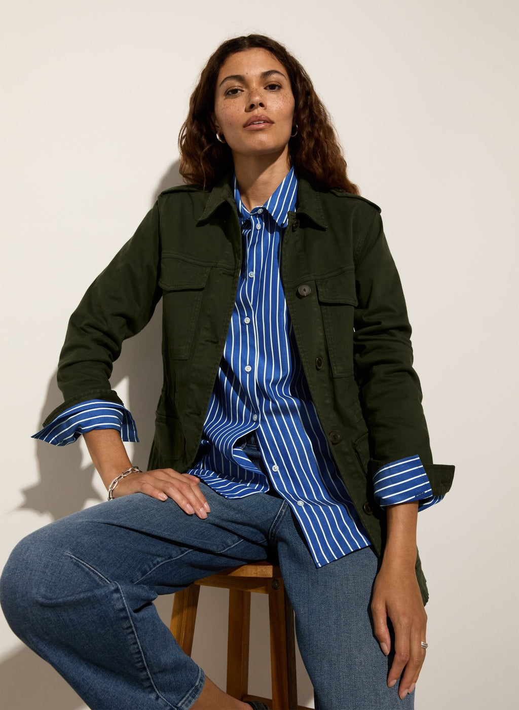 Drake Organic Cotton Utility Jacket - Deep Khaki Baukjen