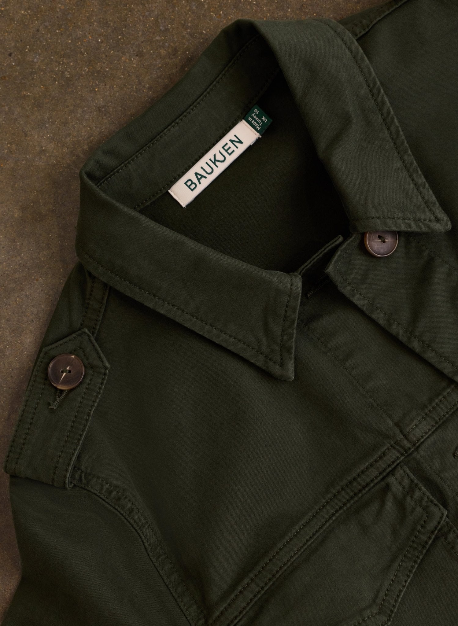 Drake Organic Cotton Utility Jacket - Deep Khaki Baukjen