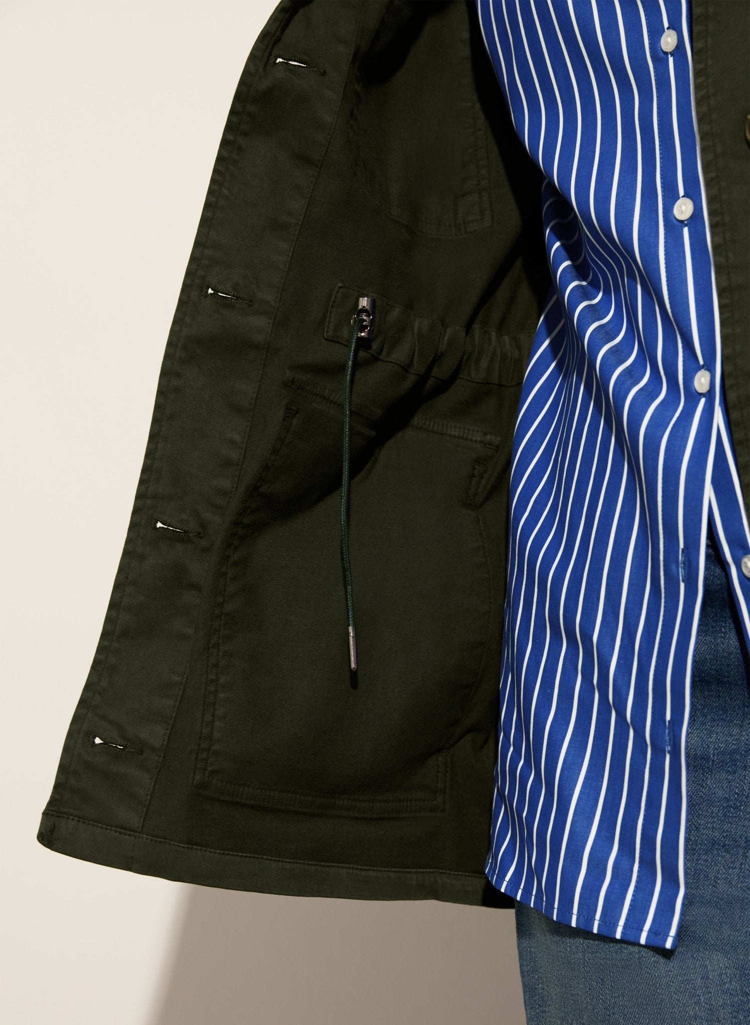 Drake Organic Cotton Utility Jacket - Deep Khaki Baukjen