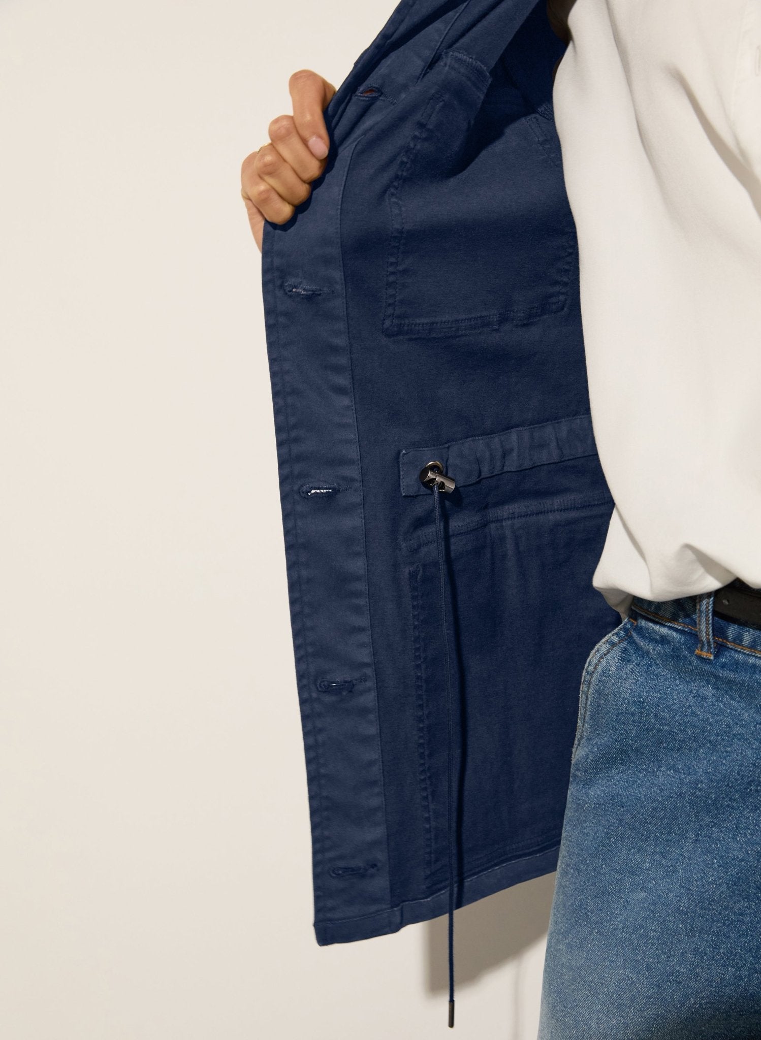 Drake Organic Cotton Utility Jacket - French Navy Baukjen