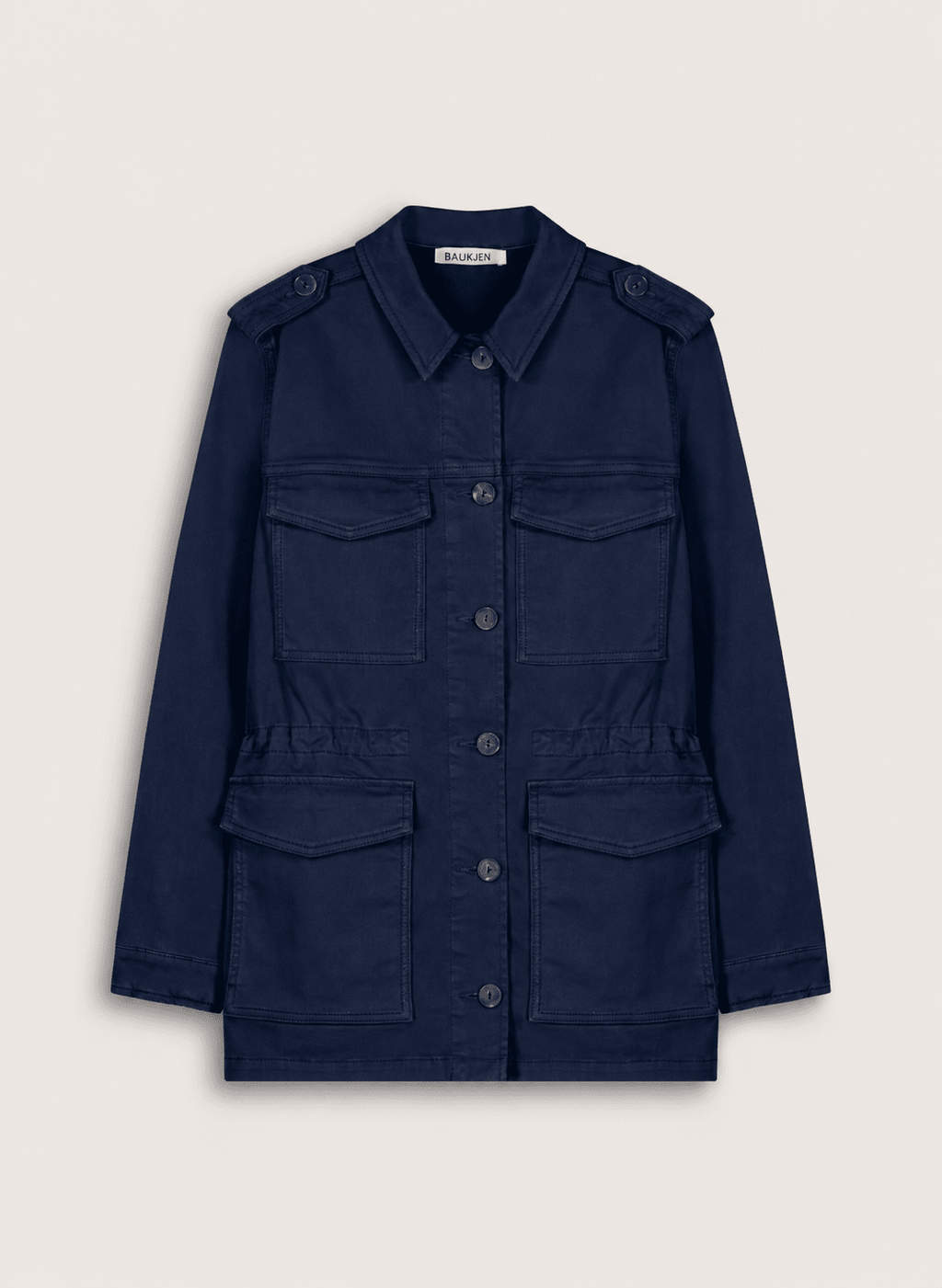 Drake Organic Cotton Utility Jacket - French Navy Baukjen