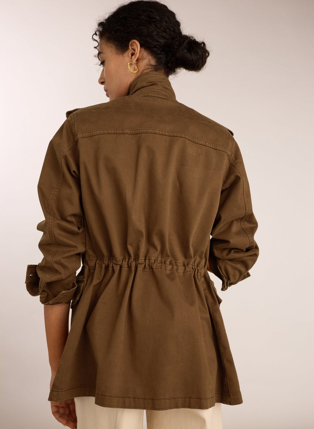 Drake Organic Cotton Utility Jacket - Milk Chocolate Baukjen