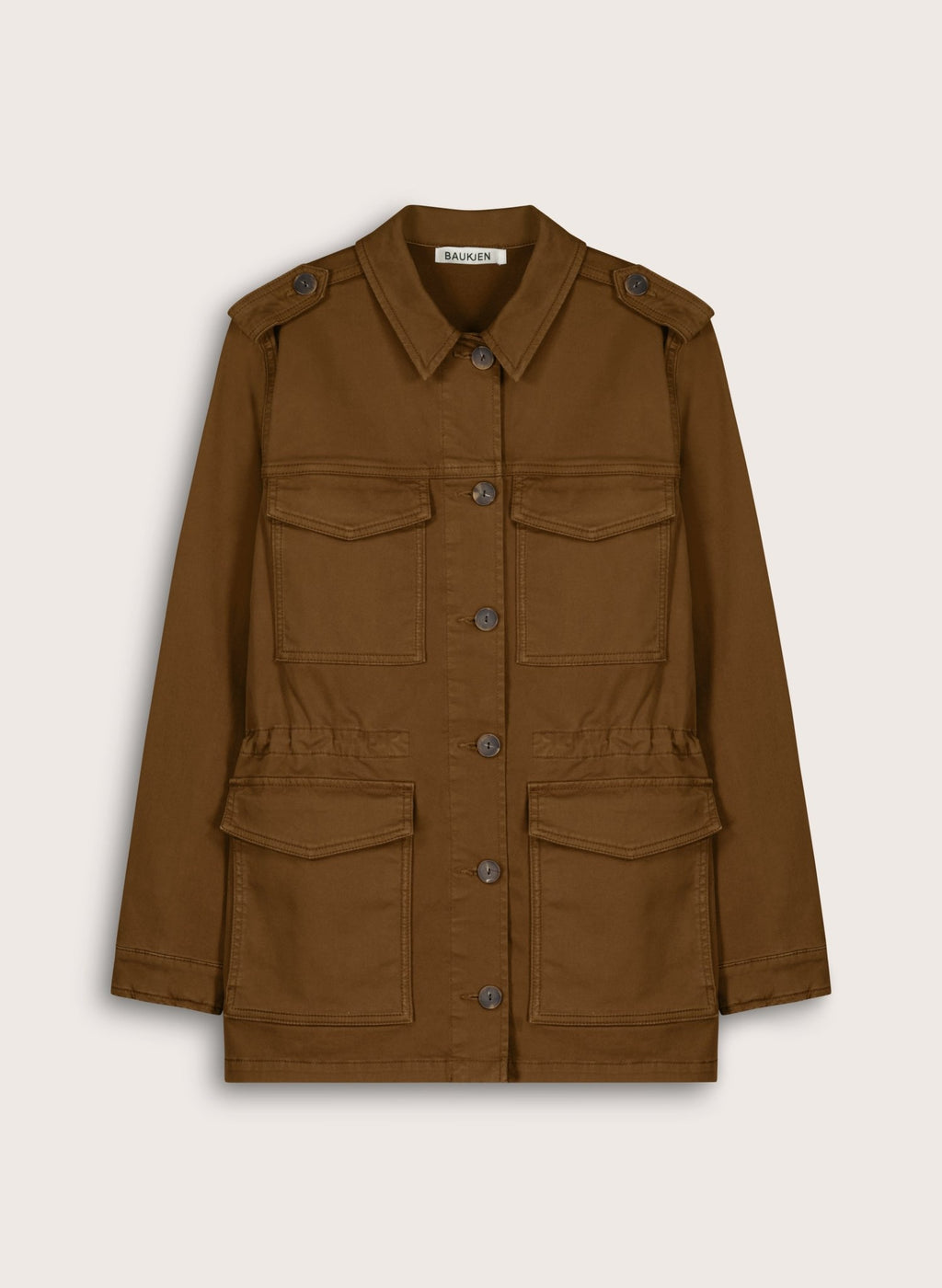 Drake Organic Cotton Utility Jacket - Milk Chocolate Baukjen