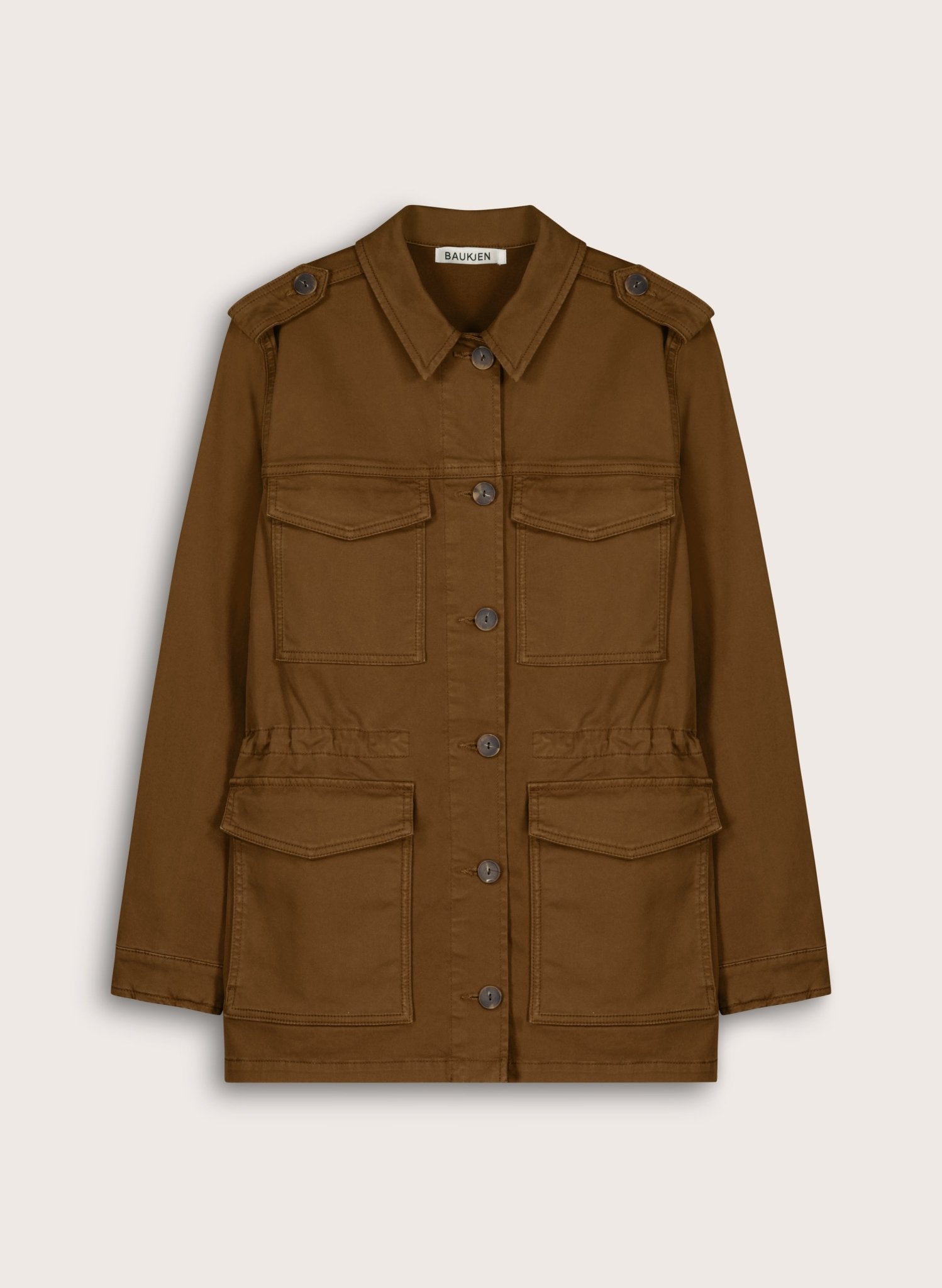 Drake Organic Cotton Utility Jacket - Milk Chocolate Baukjen