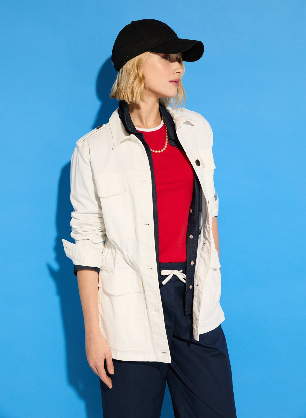 Drake Organic Cotton Utility Jacket - Soft White Baukjen