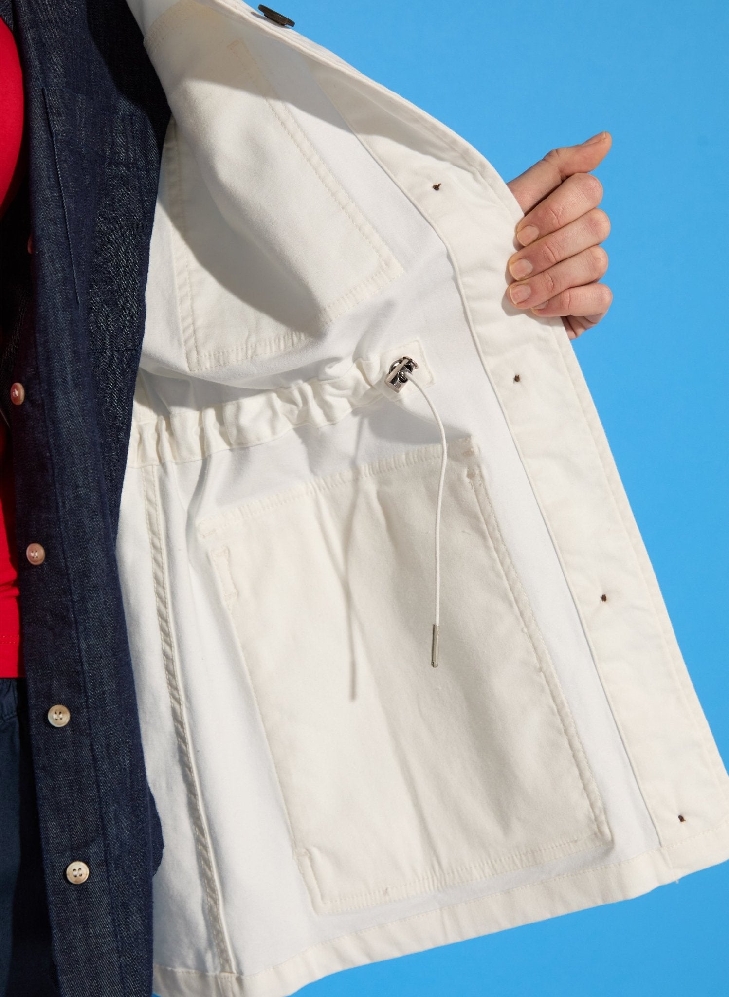 Drake Organic Cotton Utility Jacket - Soft White Baukjen