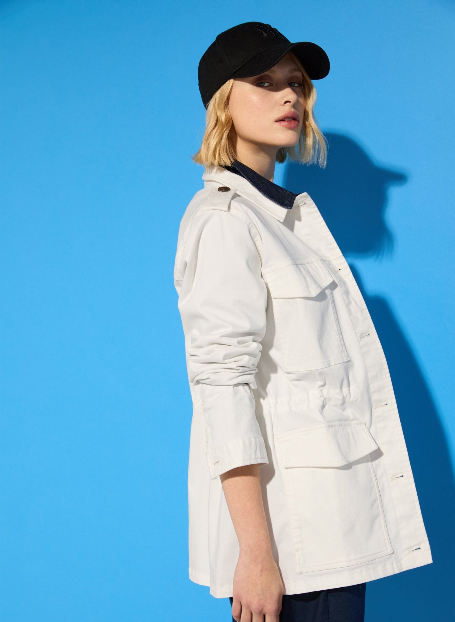 Drake Organic Cotton Utility Jacket - Soft White Baukjen