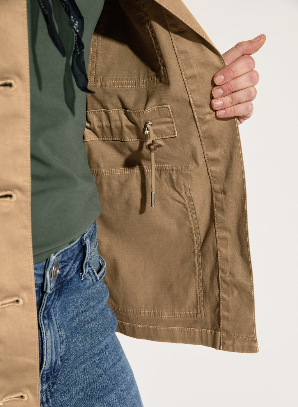 Drake Organic Cotton Utility Jacket - Taupe Baukjen