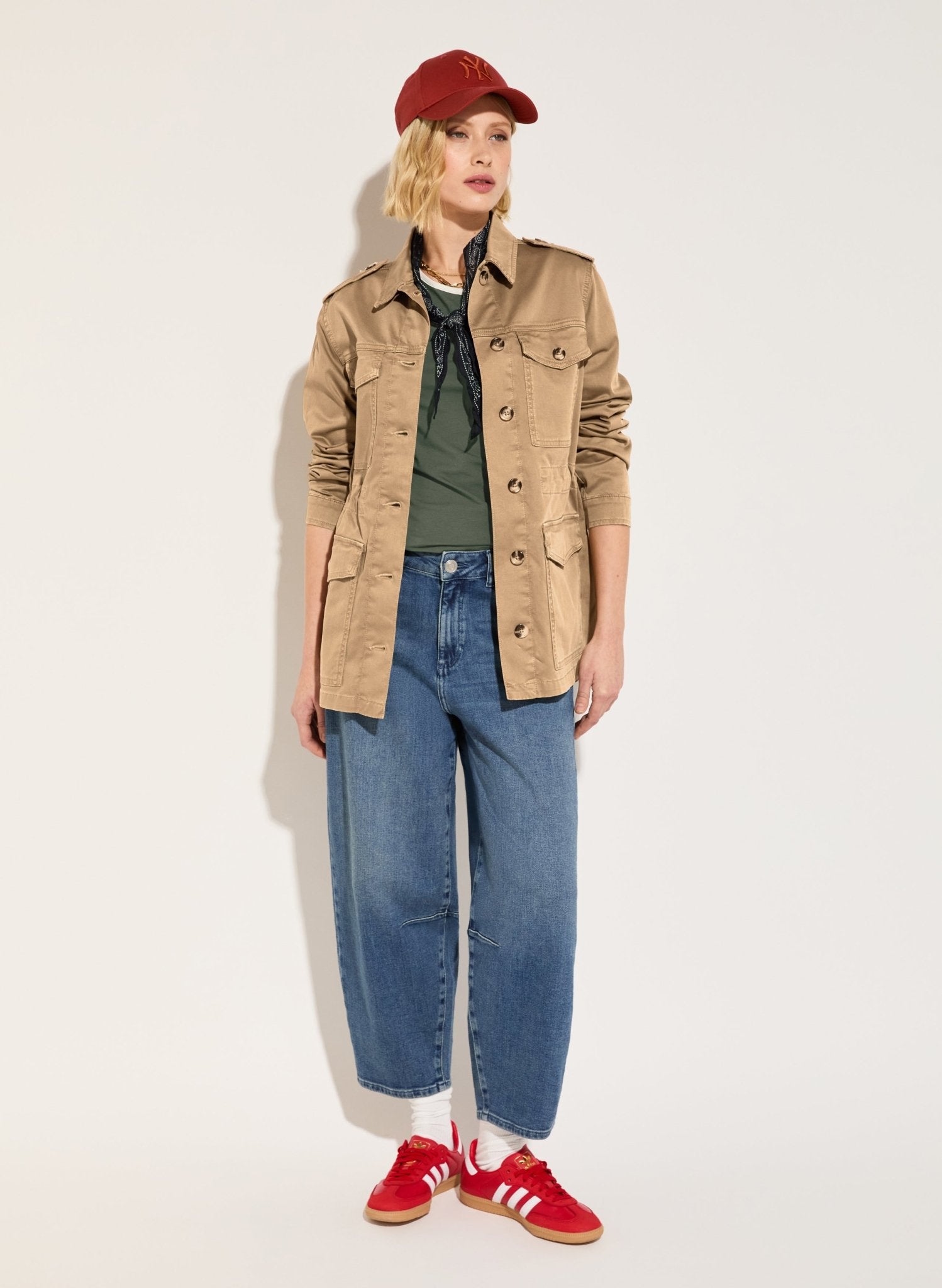 Drake Organic Cotton Utility Jacket - Taupe Baukjen