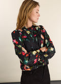 Eleanor Printed Blouse - Black Bouquet Baukjen