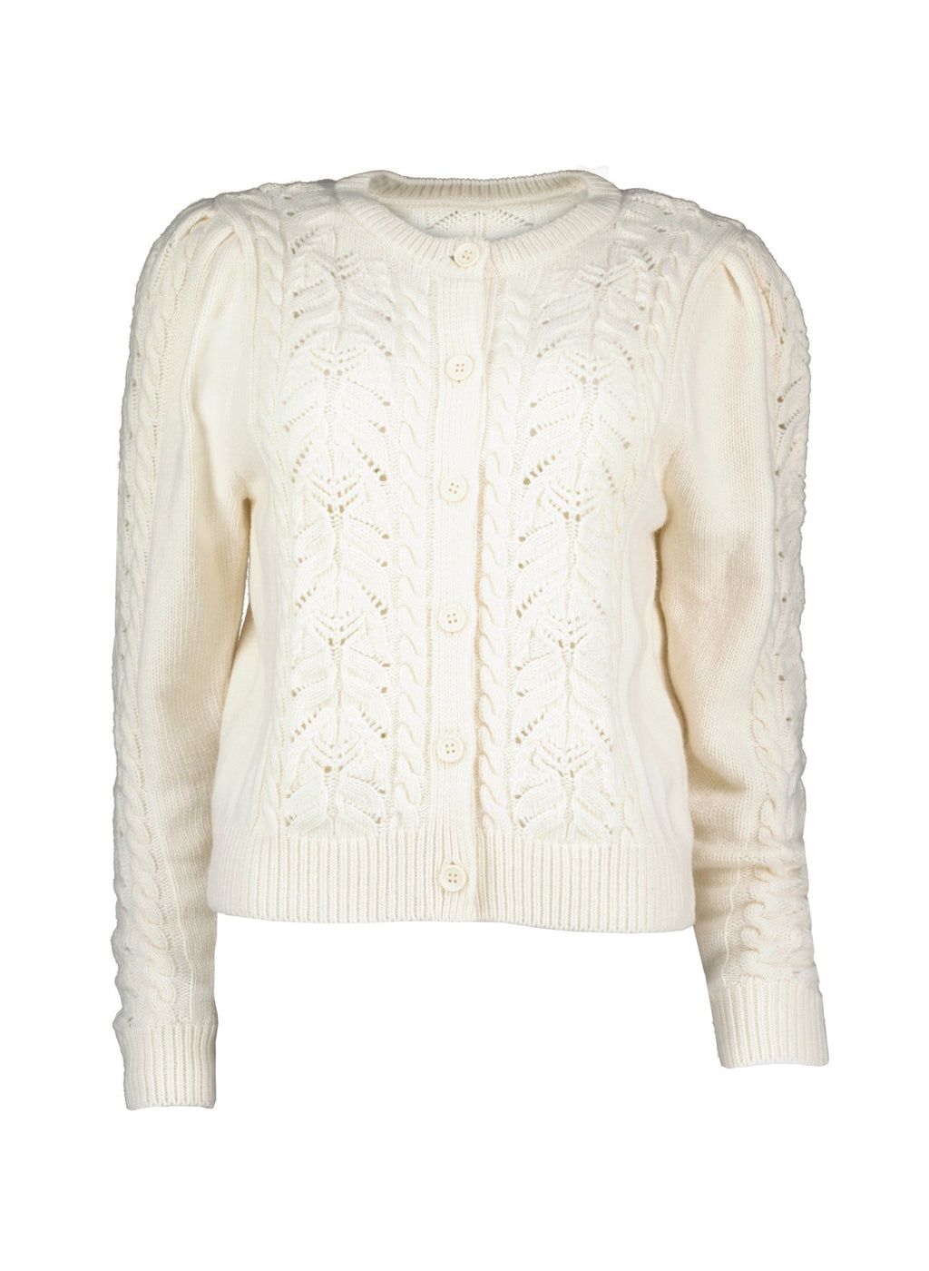 Eleora Recycled Wool Cardigan - Antique White Baukjen