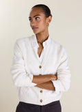 Eli Merino Argyle Cardigan - Cream Baukjen