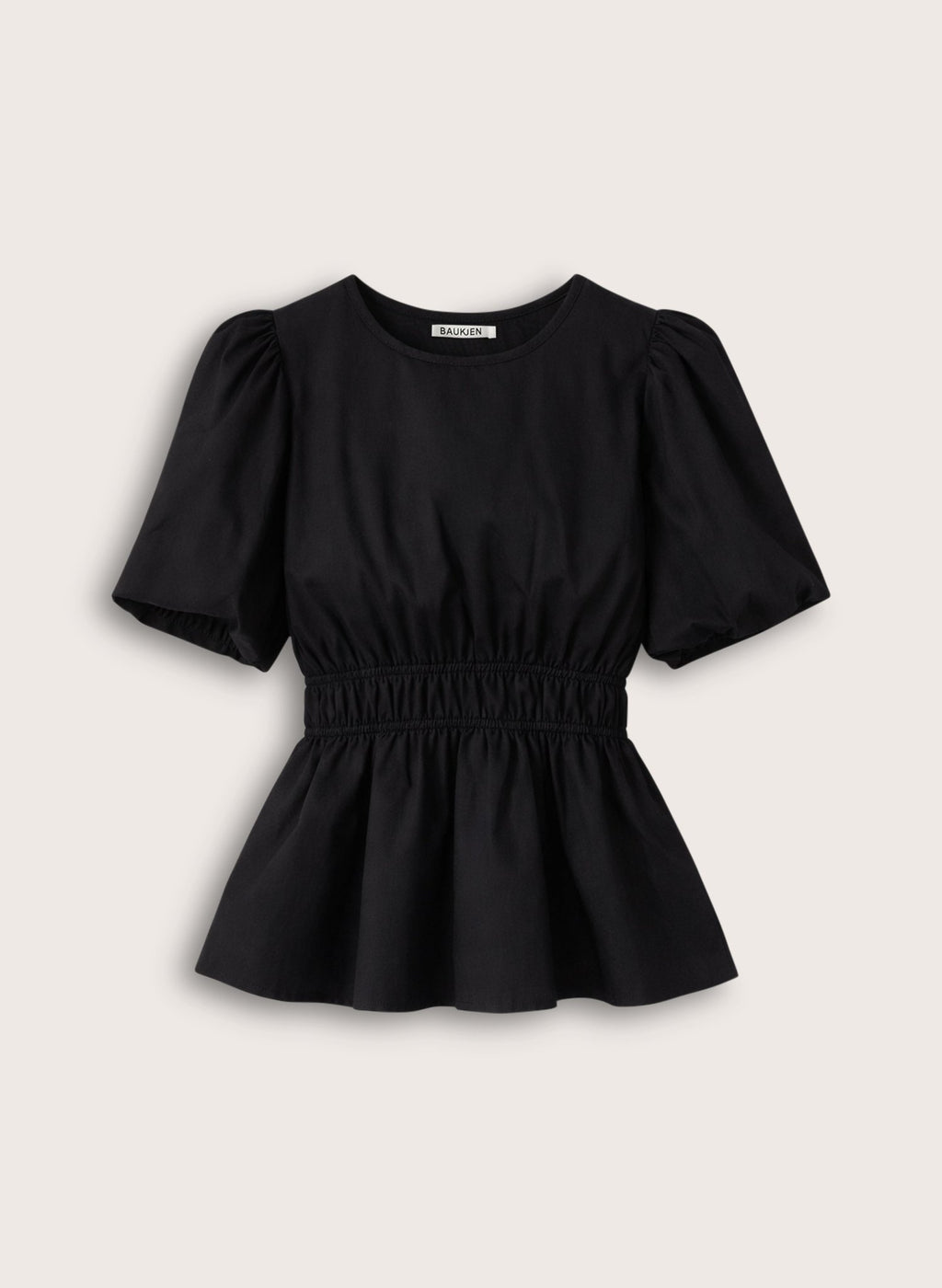 Elise Organic Cotton Top - Caviar Black Baukjen