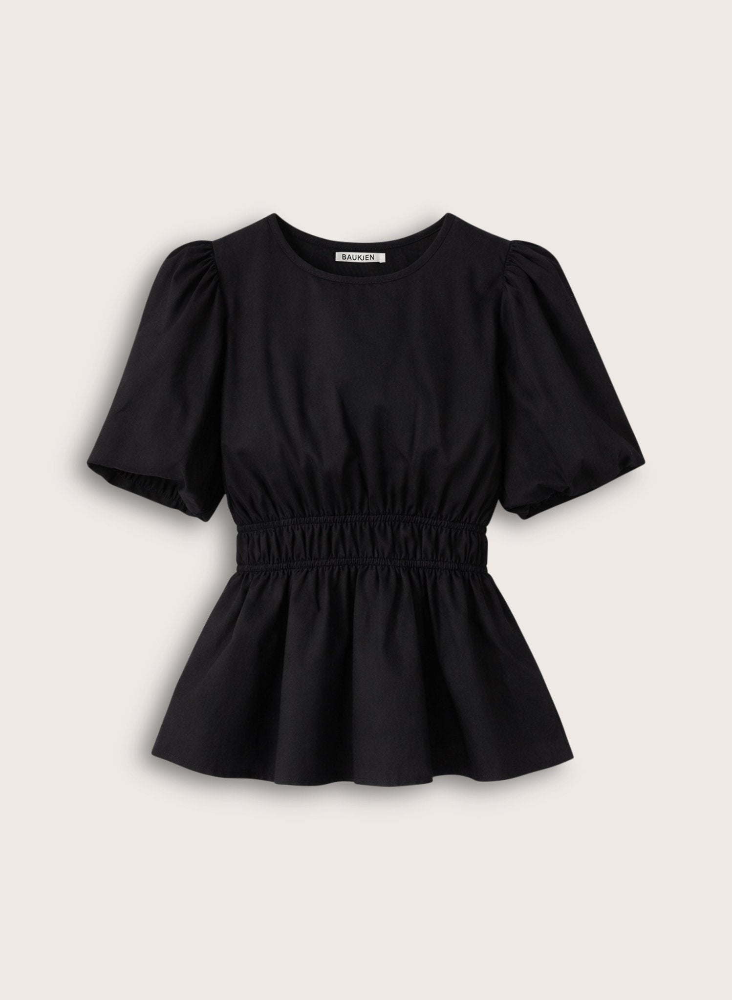 Elise Organic Cotton Top - Caviar Black Baukjen