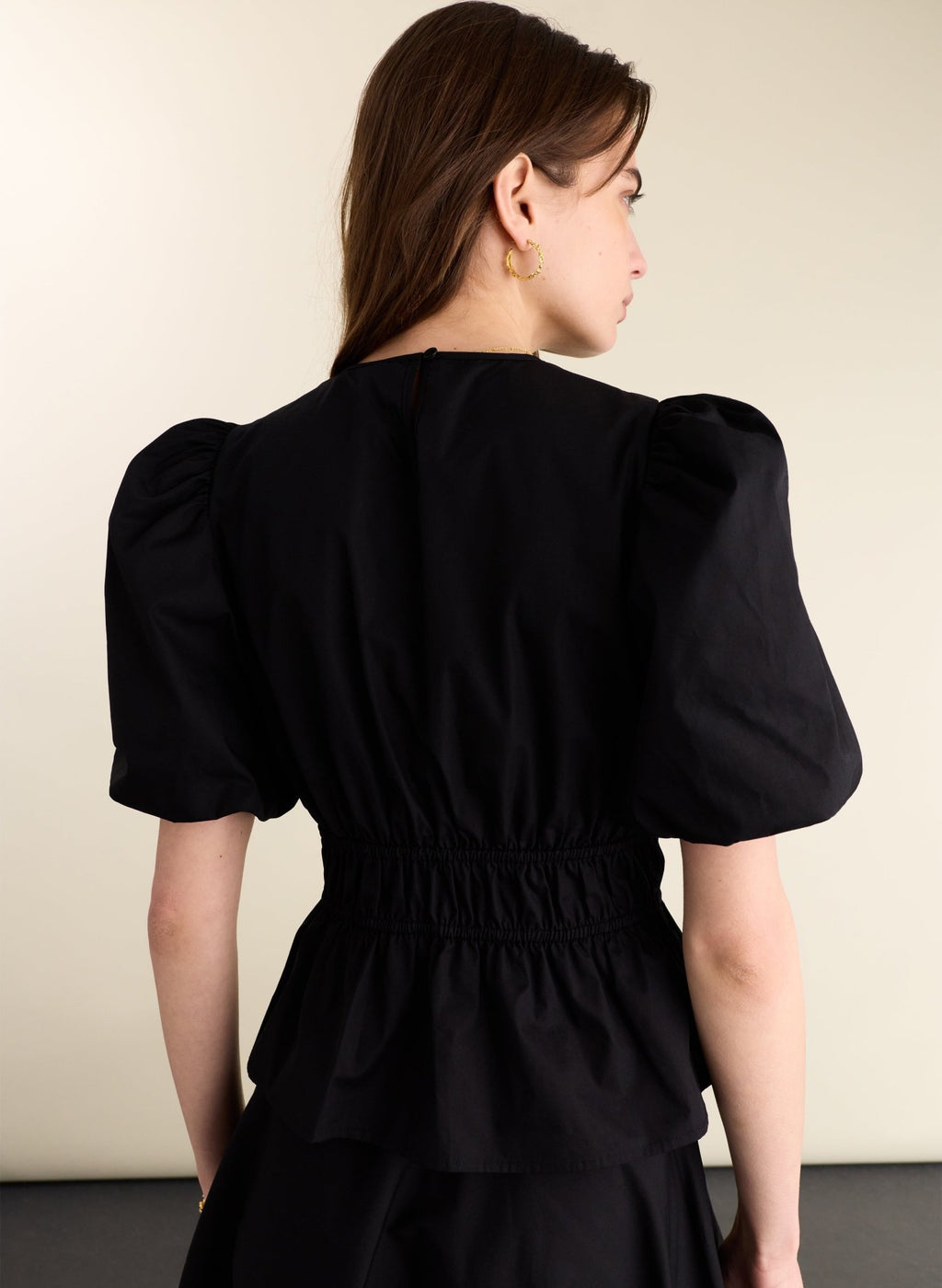 Elise Organic Cotton Top - Caviar Black Baukjen