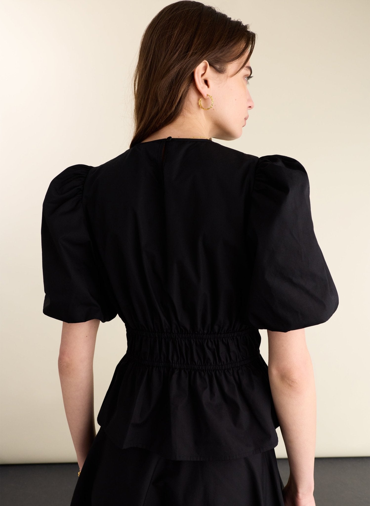 Elise Organic Cotton Top - Caviar Black Baukjen