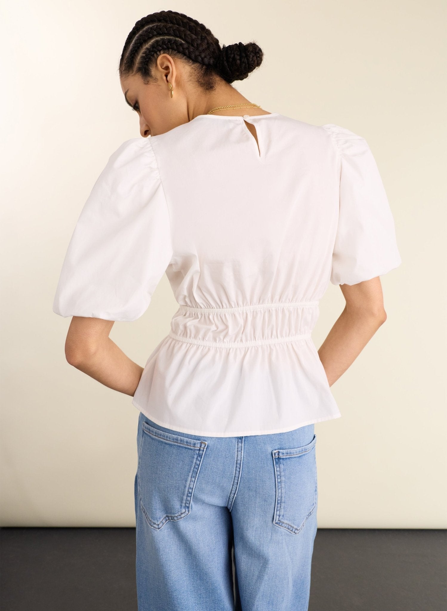 Elise Organic Cotton Top - Pure White Baukjen