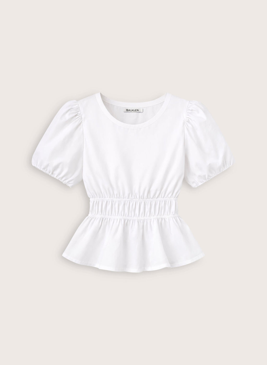 Elise Organic Cotton Top - Pure White Baukjen