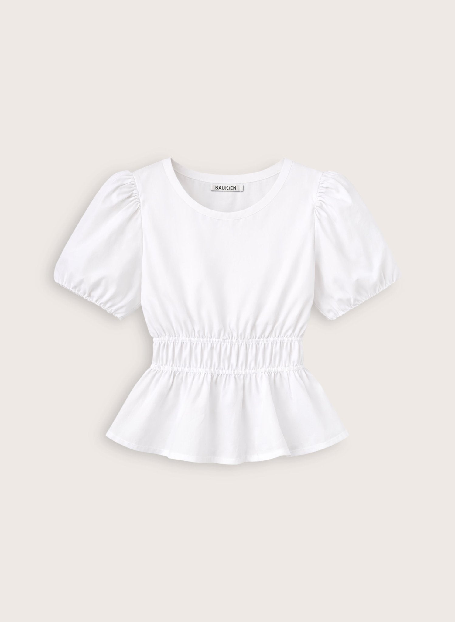 Elise Organic Cotton Top - Pure White Baukjen