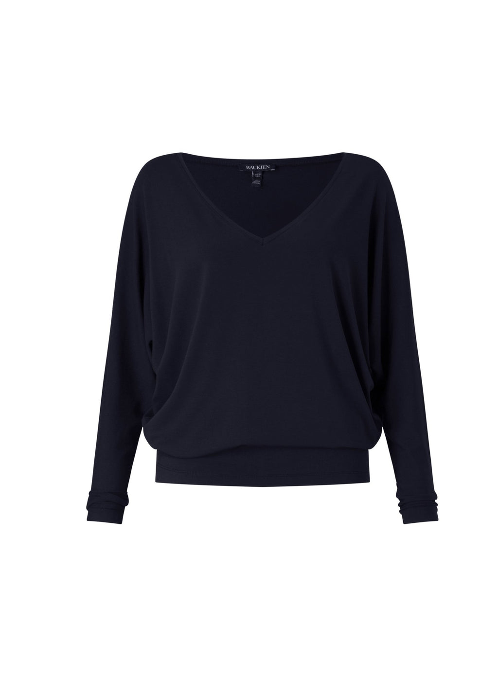 Ella Relaxed V - Neck Top - Classic Navy Baukjen