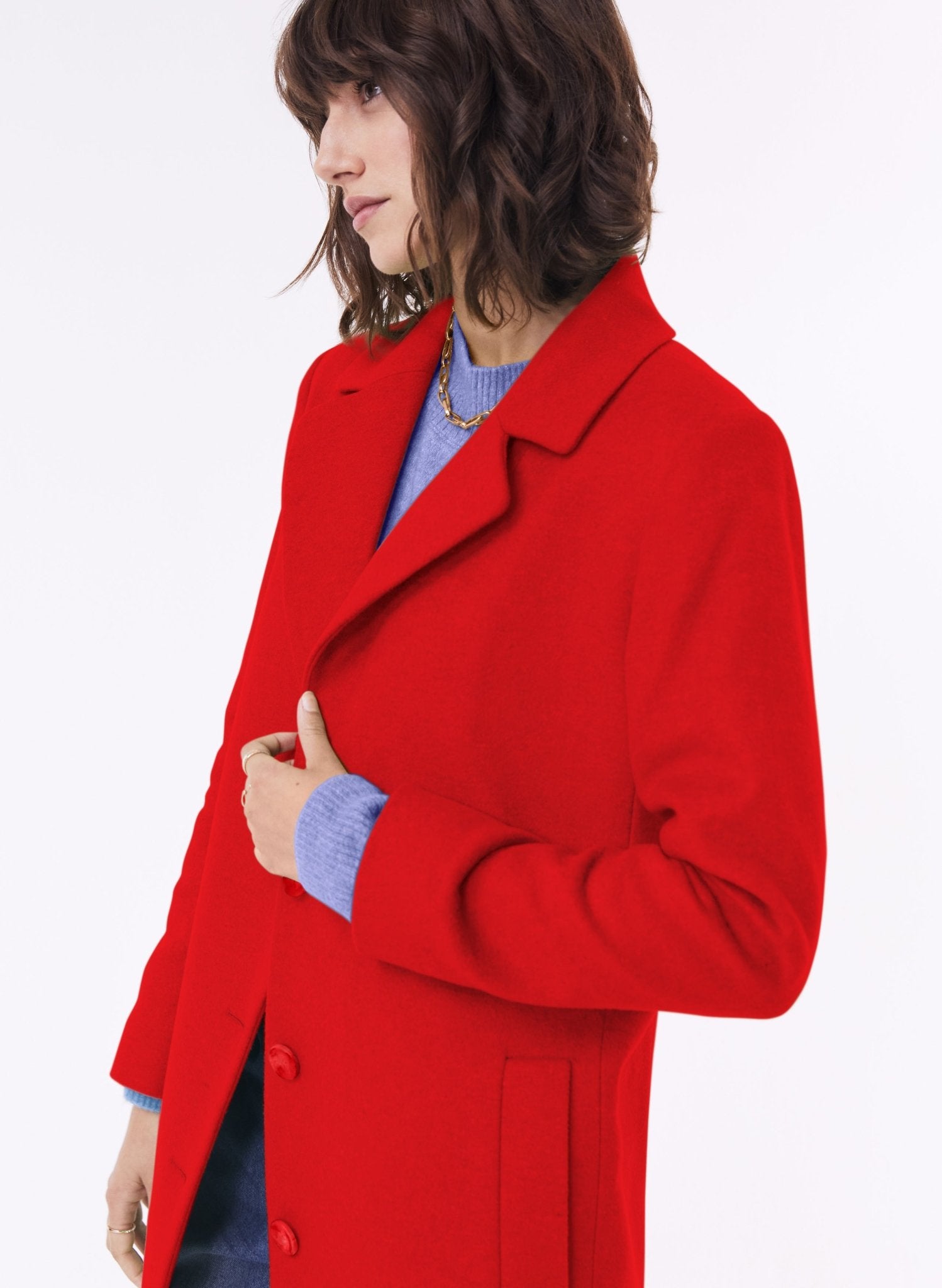 Emanuela Recycled Coat - Red Baukjen