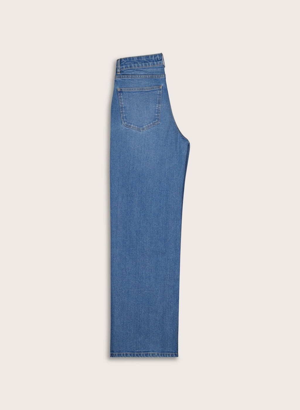 Emery Organic Cotton Stretch Wide Leg Jeans - Mid Wash Indigo Baukjen