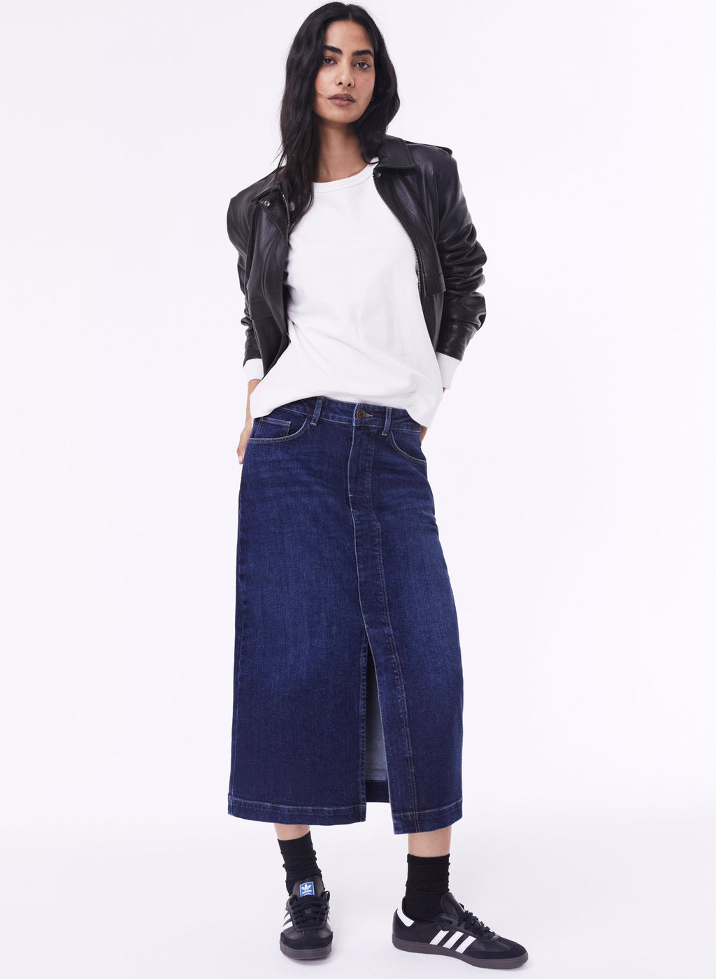Emilia Organic Skirt - Dark Indigo Baukjen
