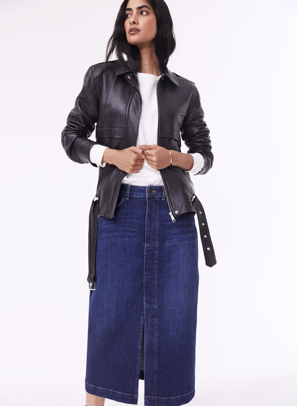 Emilia Organic Skirt - Dark Indigo Baukjen