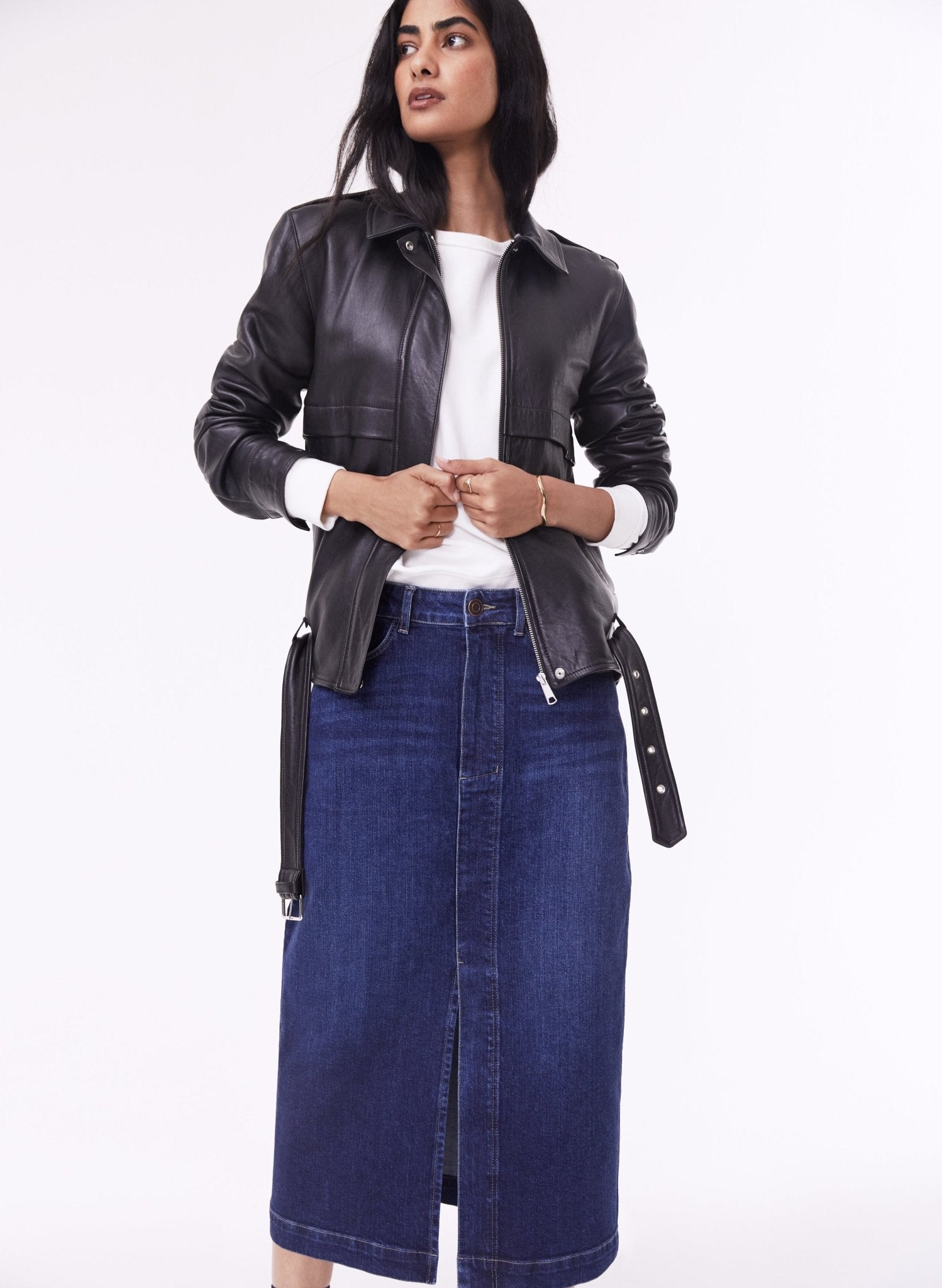 Emilia Organic Skirt - Dark Indigo Baukjen