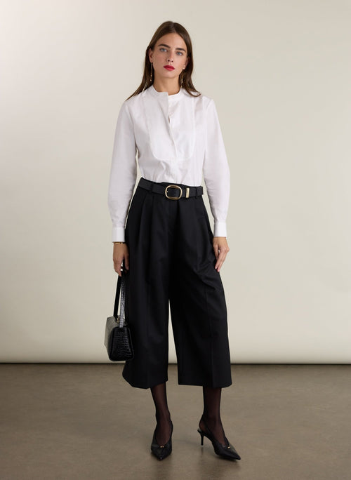 Erika Tuxedo Shirt - White Baukjen