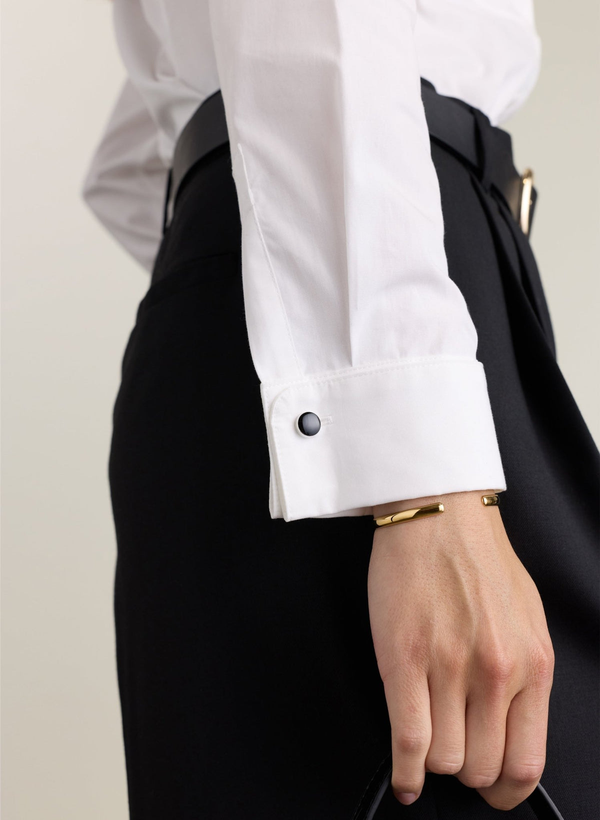 Erika Tuxedo Shirt - White Baukjen