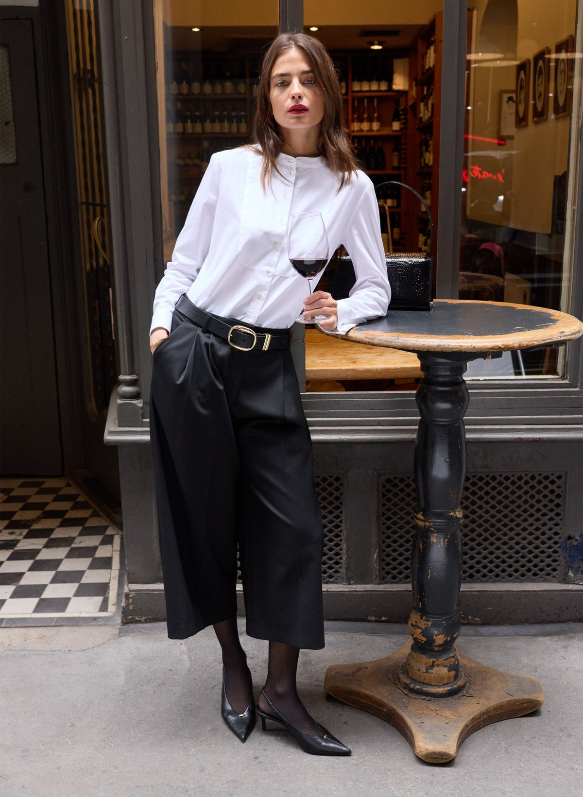 Erika Tuxedo Shirt - White Baukjen