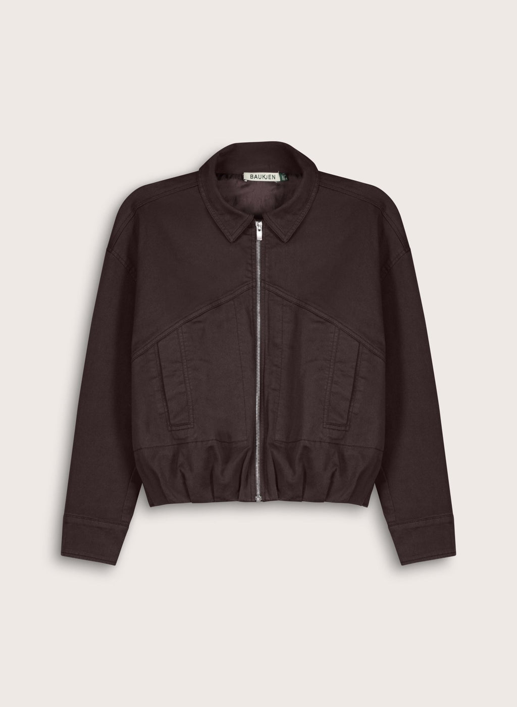 Esme Organic Cotton Bomber Jacket - Dark Chocolate Baukjen