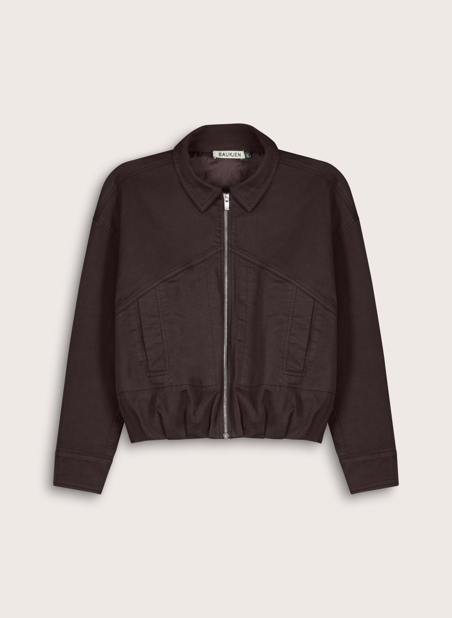 Esme Organic Cotton Bomber Jacket - Dark Chocolate Baukjen
