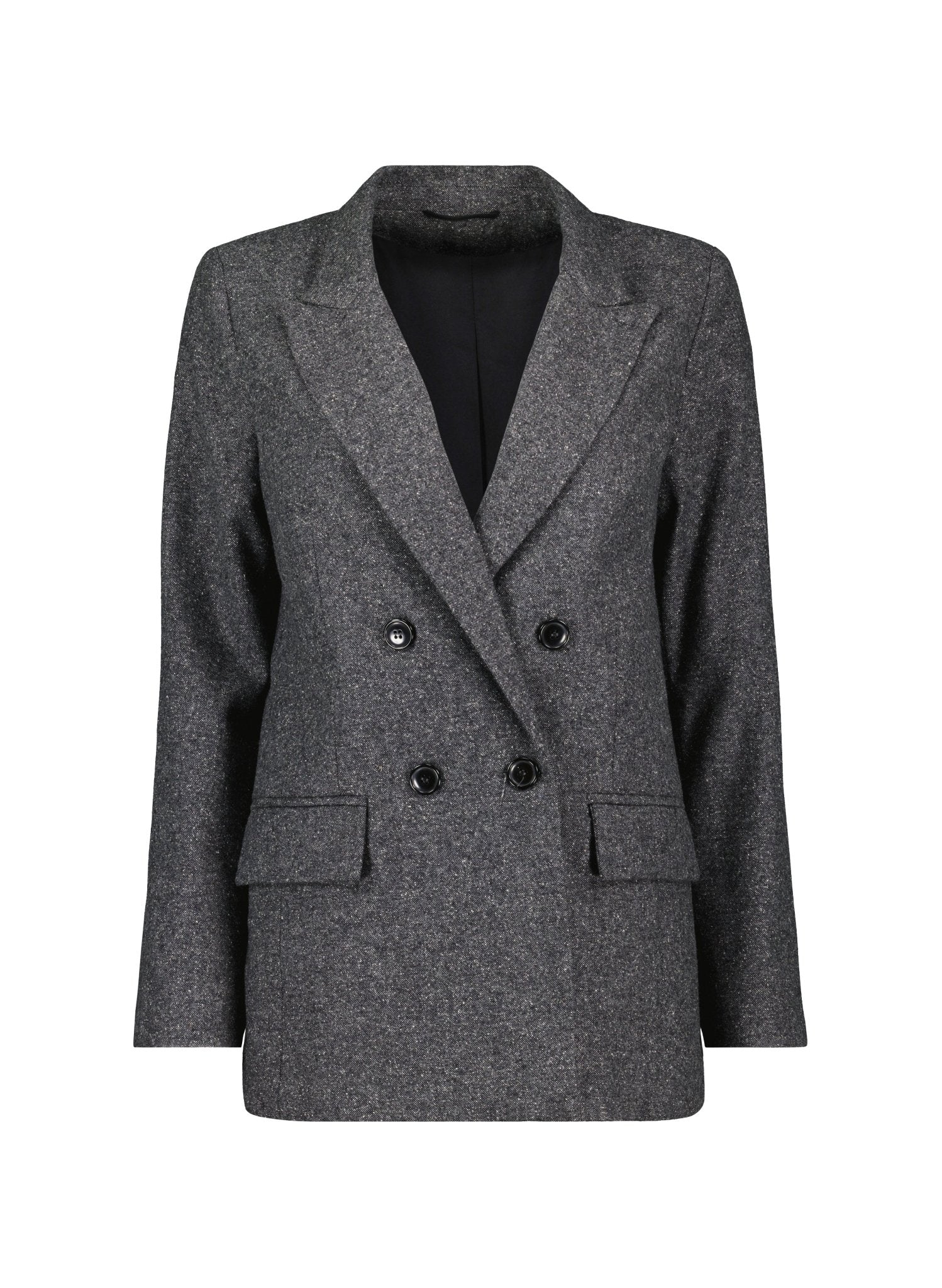Eugenie Wool Blend Tailored Blazer - Grey Baukjen