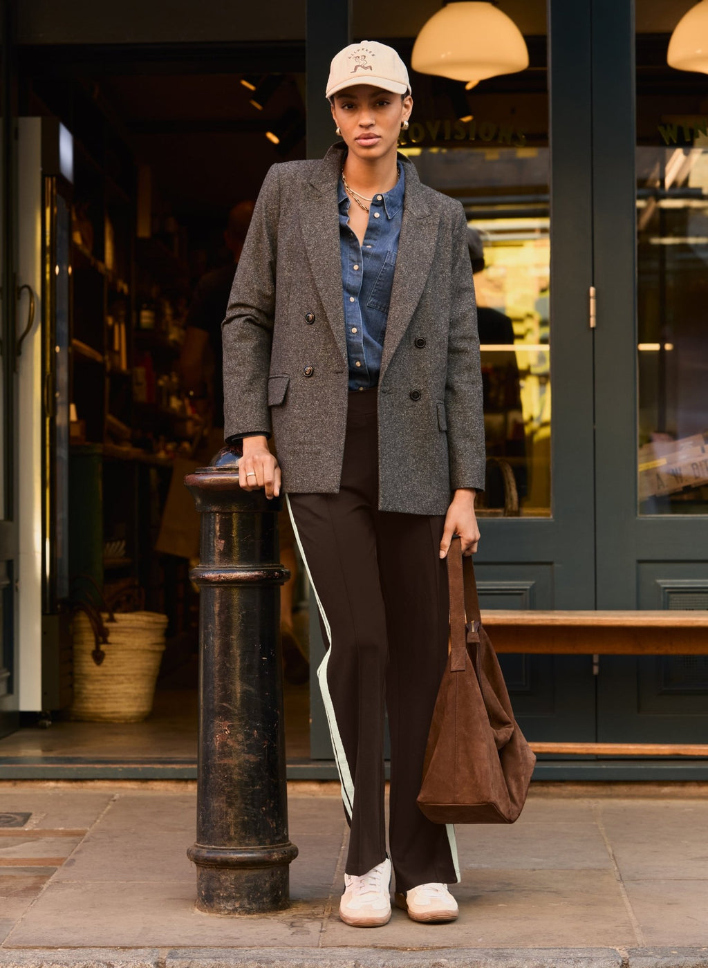 Eugenie Wool Blend Tailored Blazer - Grey Baukjen