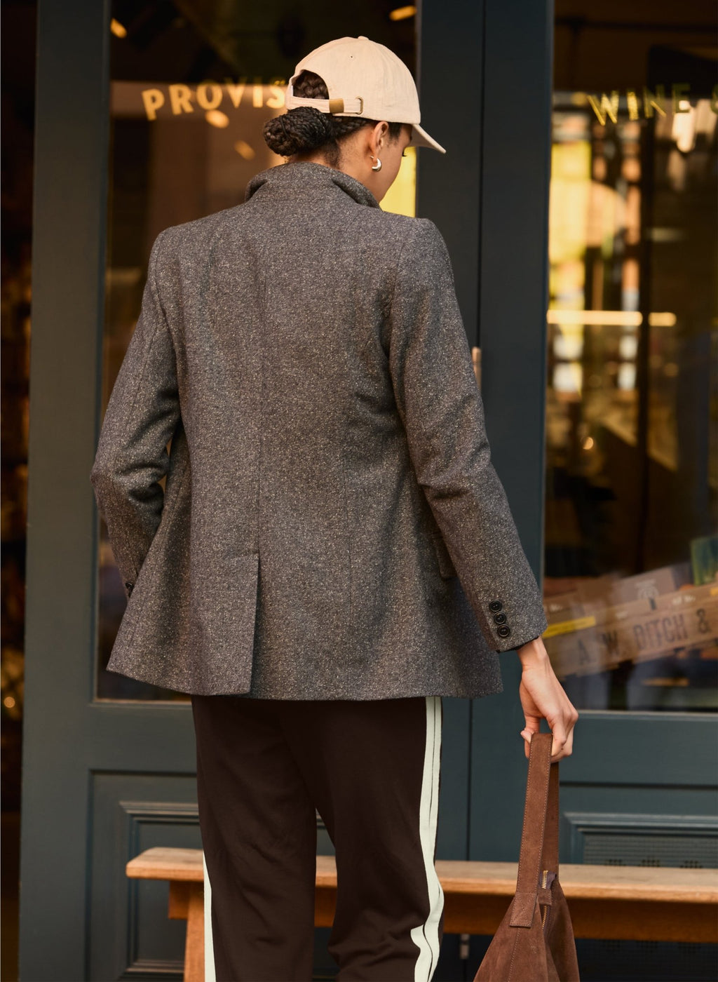 Eugenie Wool Blend Tailored Blazer - Grey Baukjen