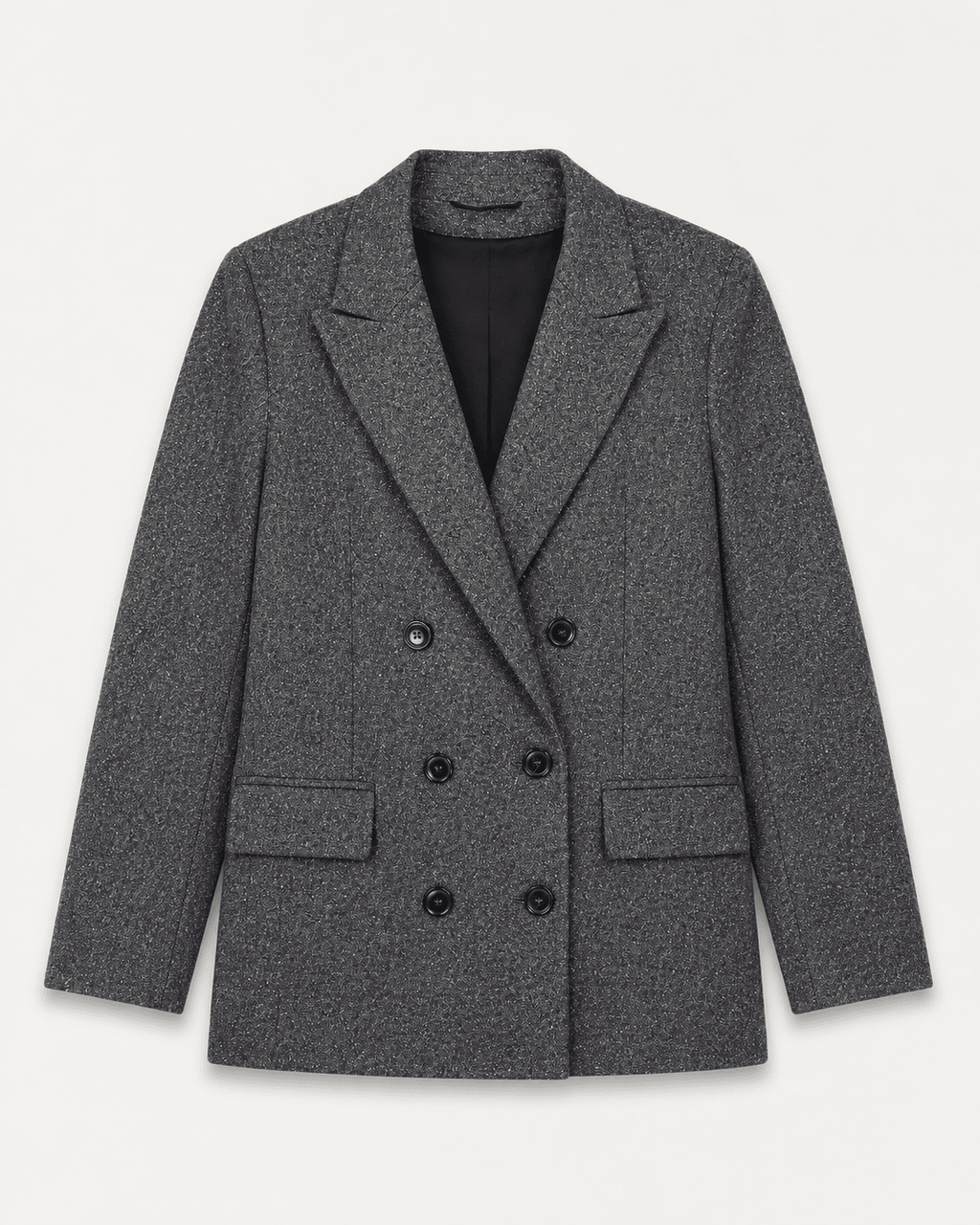 Eugenie Wool Blend Tailored Blazer - Grey Baukjen